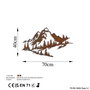 Wallity Mountain - 3 Escultura de pared de metal Multicolor